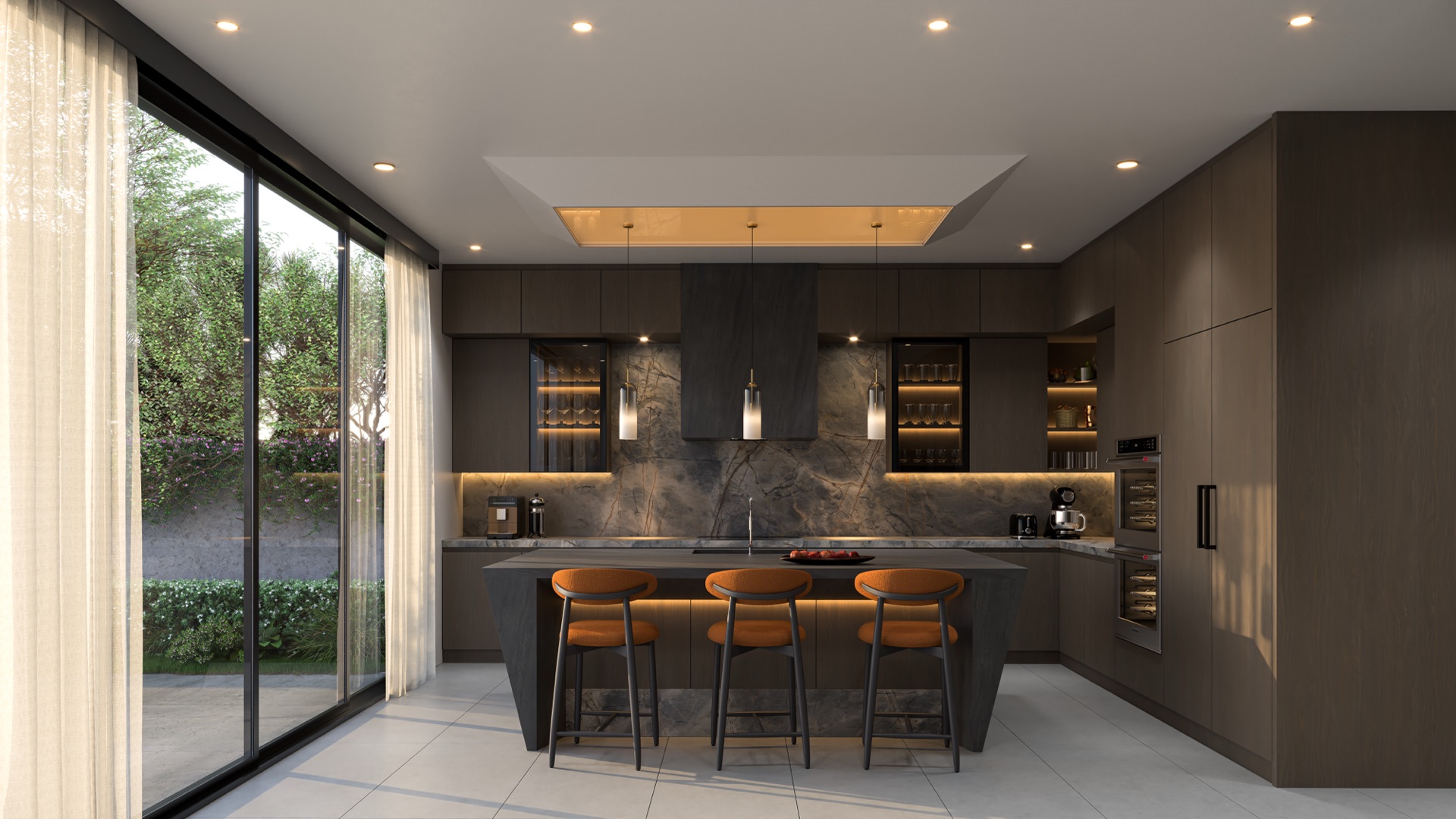 RAL 7013 // GARDEN VIEW KITCHEN & DINING