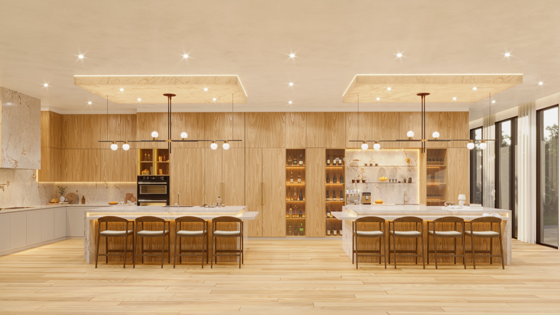 RAL 1002 // DOUBLE ISLAND KITCHEN