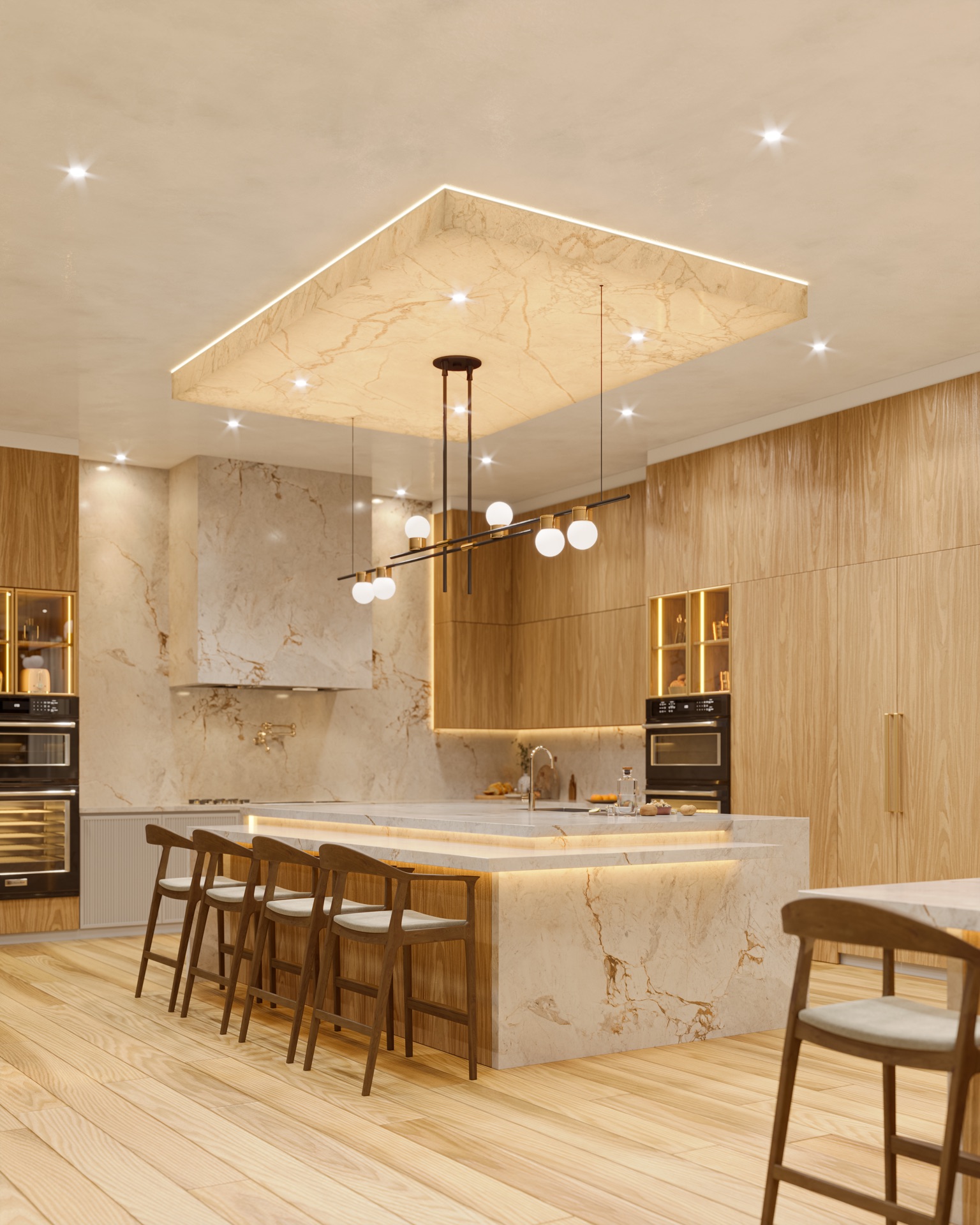 RAL 1002 // DOUBLE ISLAND KITCHEN