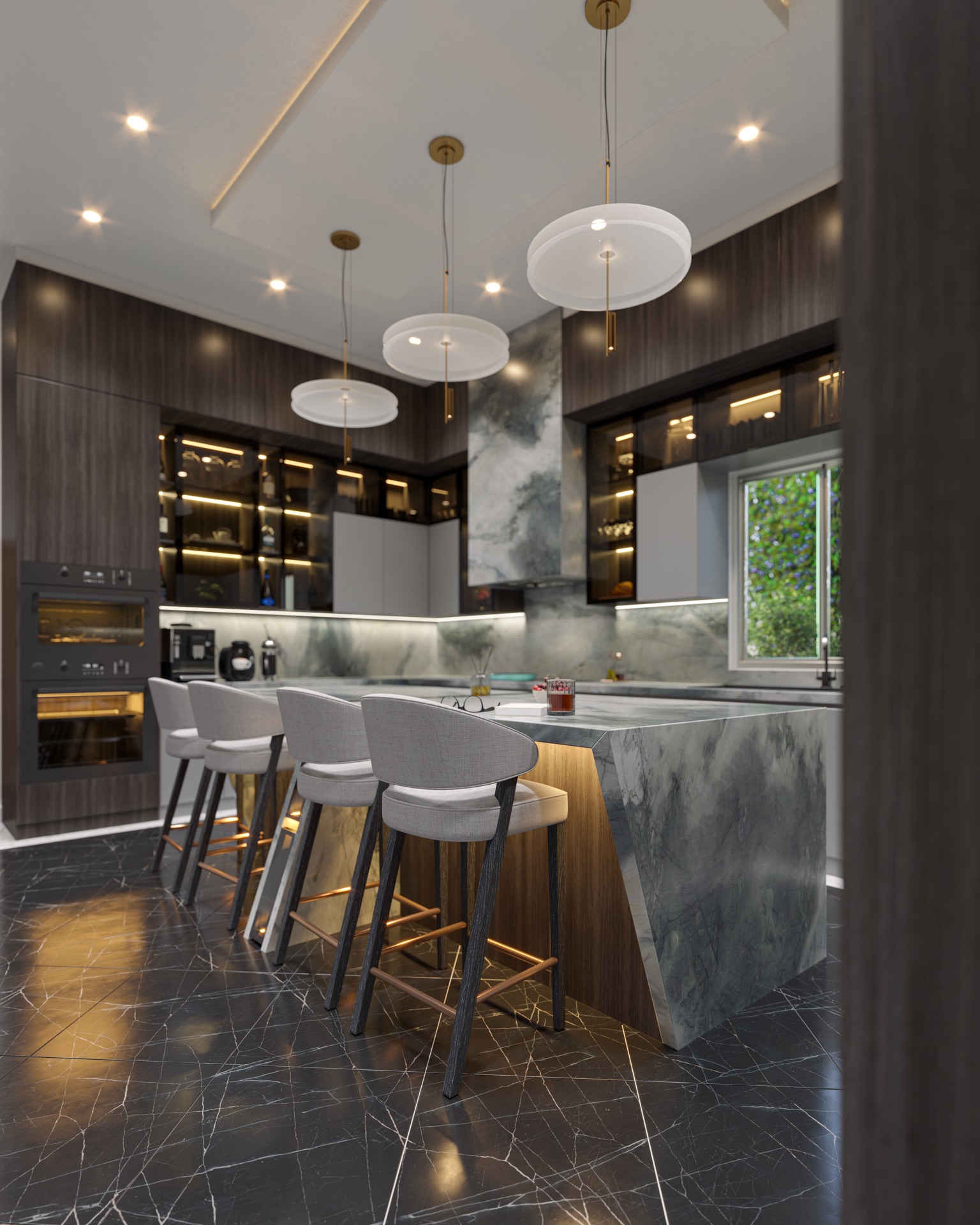 RAL 7022 // UMBRA STONE KITCHEN
