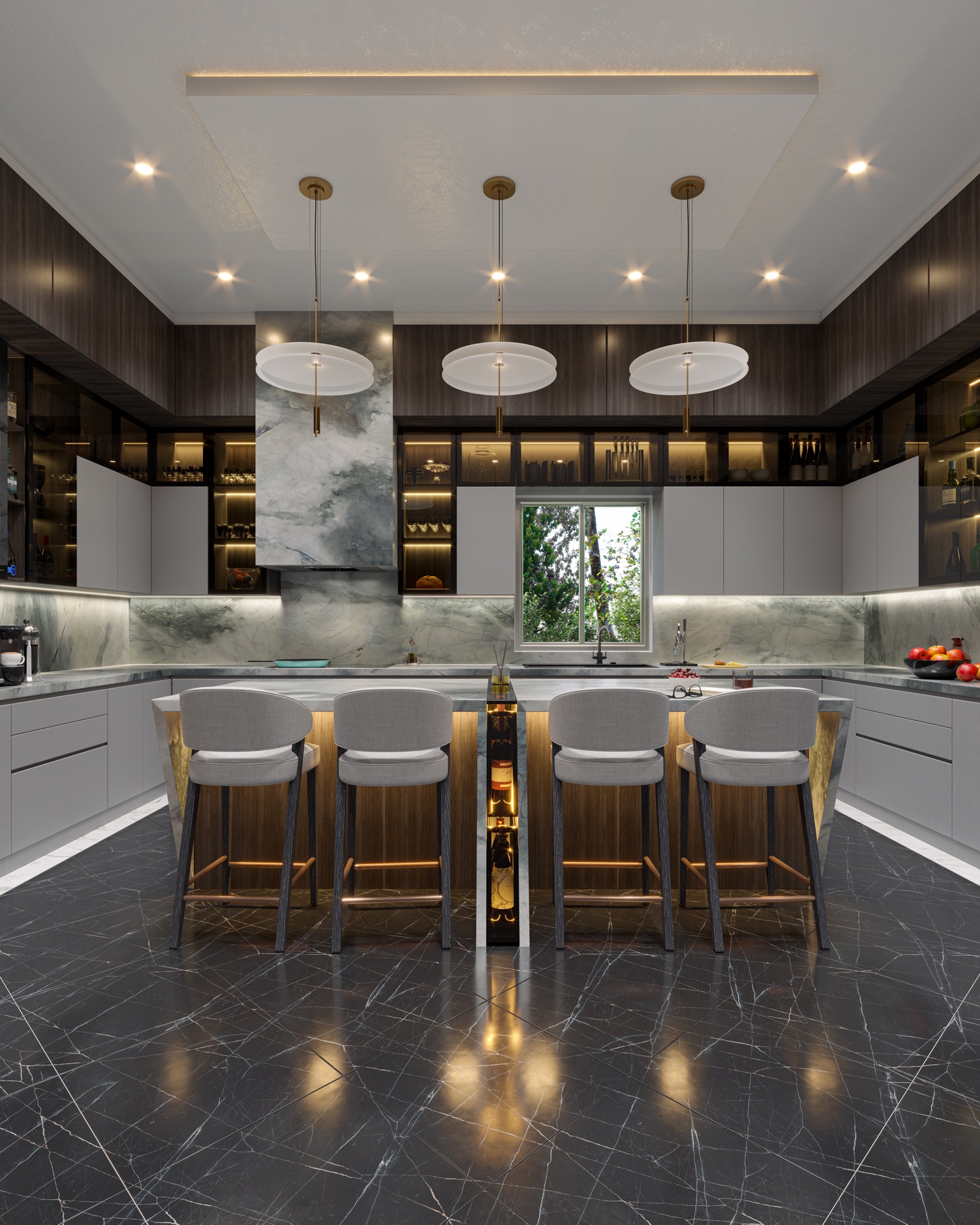 RAL 7022 // UMBRA STONE KITCHEN